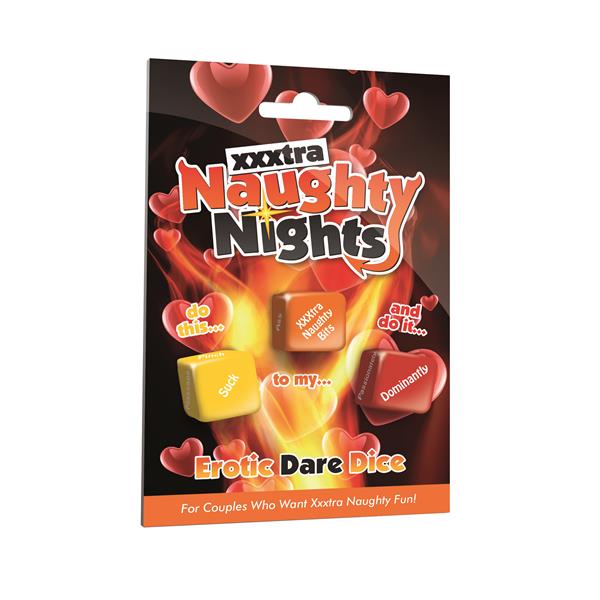 Creative Conceptions LTD XXXtra Naughty Nights erotic dare dice set with colorful dice for playful adult challenges.