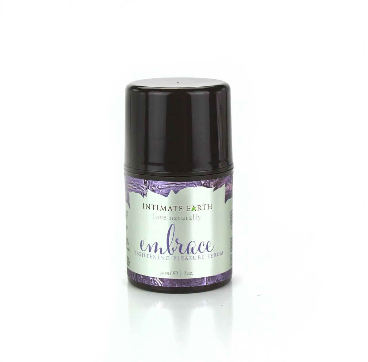 Intimate Earth Embrace vaginal tightening pleasure gel in 30ml/1oz bottle, shown with the product packaging.