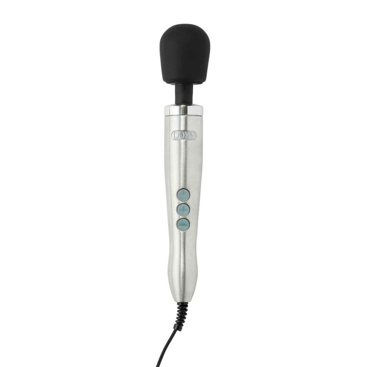 Doxy Die Cast in brushed metal finish, showcasing the sleek, metallic texture and compact design of this high-quality product.