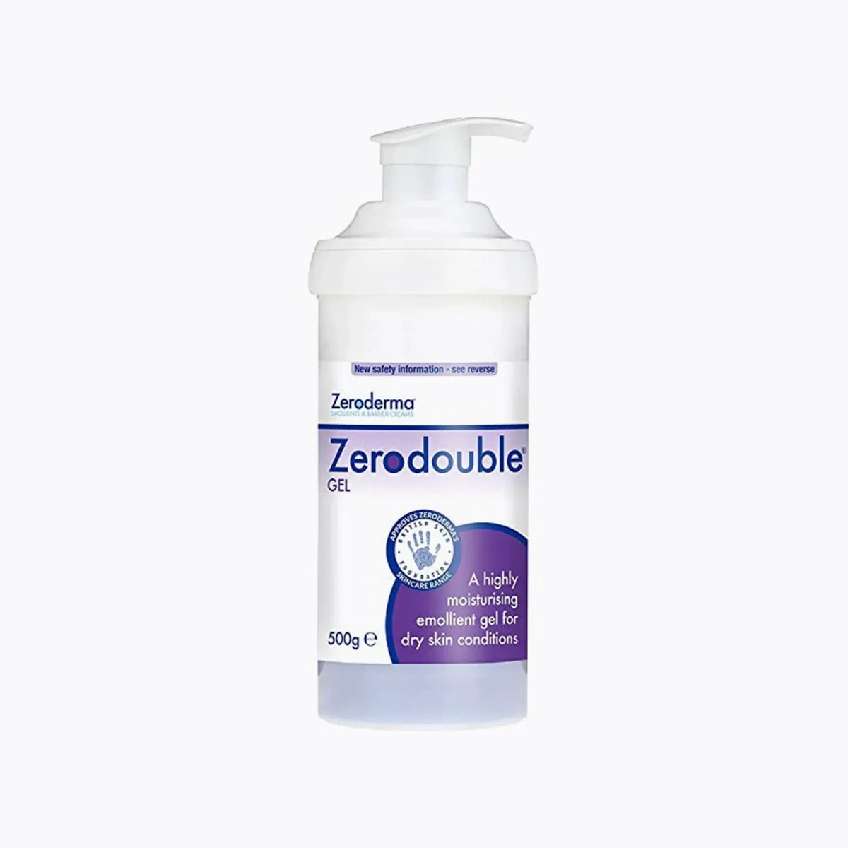 Zerodouble Gel Pump Bottle 500g with clear pump dispenser and label, featuring the Zerodouble brand name on the packaging.