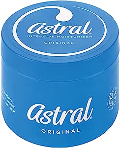Cured Pharmacy Astral Original Intensive Moisturiser 200ml jar with white cream inside, designed for deep skin hydration