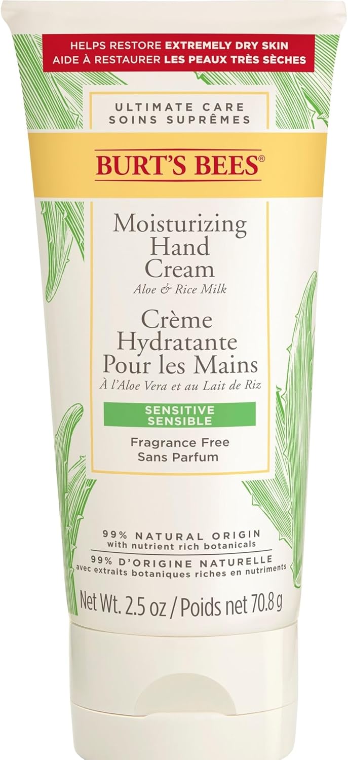 Burt's Bees Moisturising Aloe & Rice Milk Hand Cream, 70.8 g