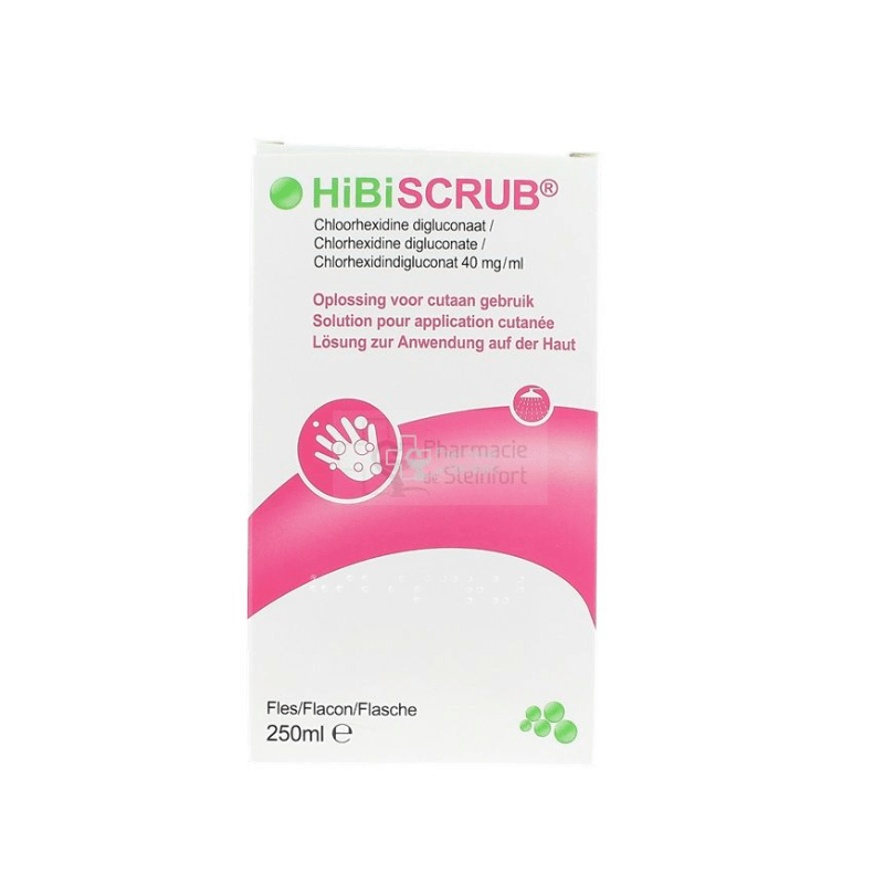 Cured Pharmacy Hibiscrub Plus 4% Solution 250ml bottle, antiseptic skin disinfectant for veterinary and medical use