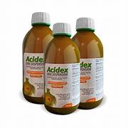 Cured Pharmacy Acidex Original Sugar-Free Oral Suspension in 500ml bottle with peppermint flavor, for soothing oral discomfort.