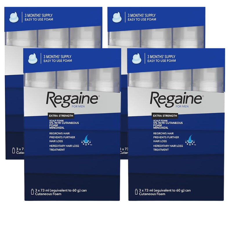 Regaine for Men Extra Strength Scalp Foam 73ml (triple pack)