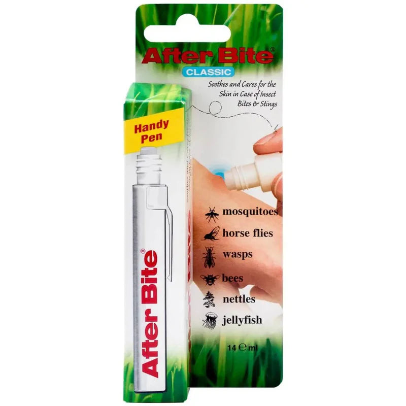 After Bite Classic 14ml pen with applicator for insect bite relief, featuring the branded cooling gel in a compact pen form.