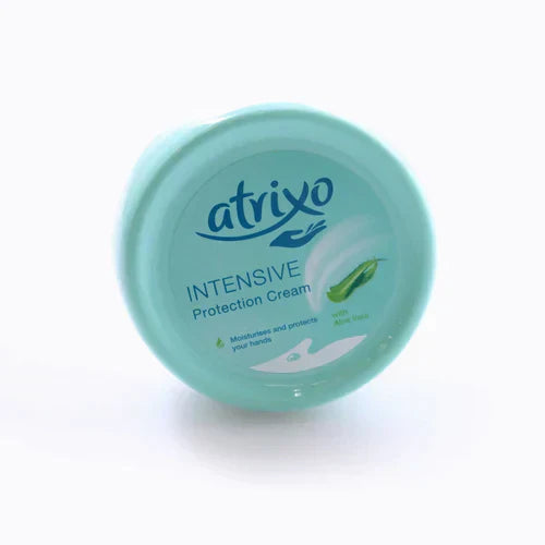 Atrixo Intensive Protection Hand Cream 200ml tube showing the moisturizing cream for dry hands and skin care.