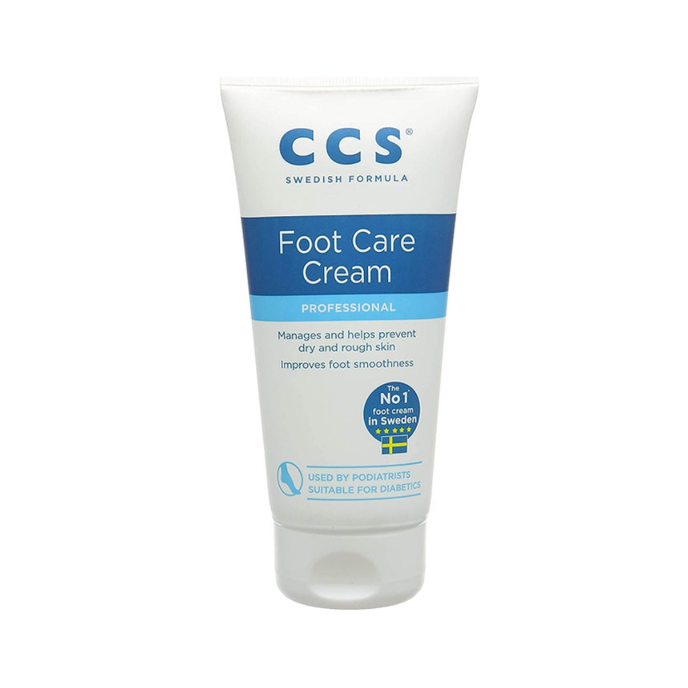 Ccs Foot Cream 175ml jar with white lid and label, designed for nourishing and moisturizing foot skin care.
