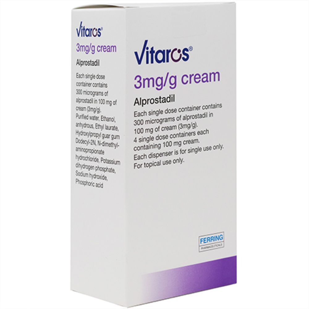 Vitaros Cream | Alprostadil Cream - Buy Online Now |Cured Pharmacy