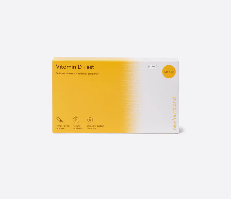Newfoundland Vitamin D Test kit with testing strips and instructions for at-home vitamin D level assessment.