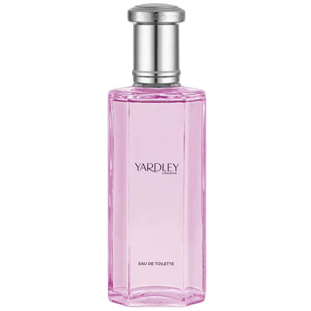 Yardley April Violets EDT 125ml spray bottle with floral violet design, showcasing the elegant perfume packaging.