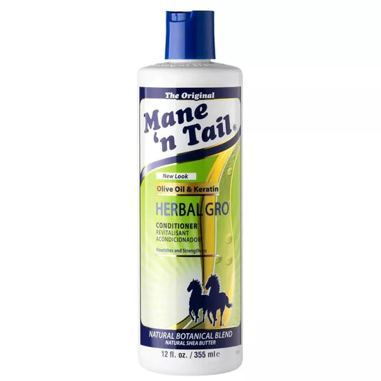 Mane 'n Tail Herbal Gro Conditioner 355ml bottle with label, designed for nourishing and strengthening hair.