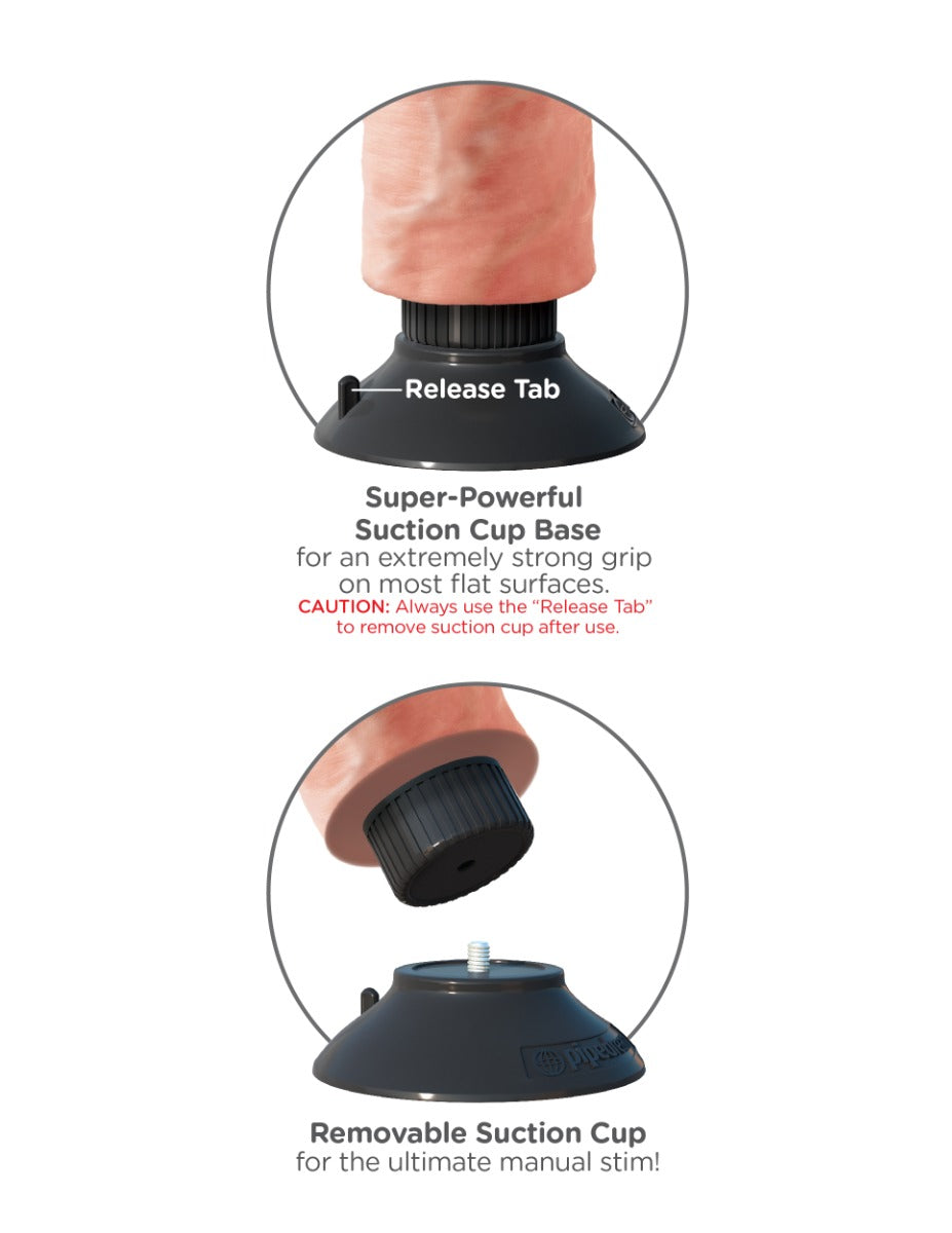 Pipedream - King Cock - 7" Vibrating Cock - Light