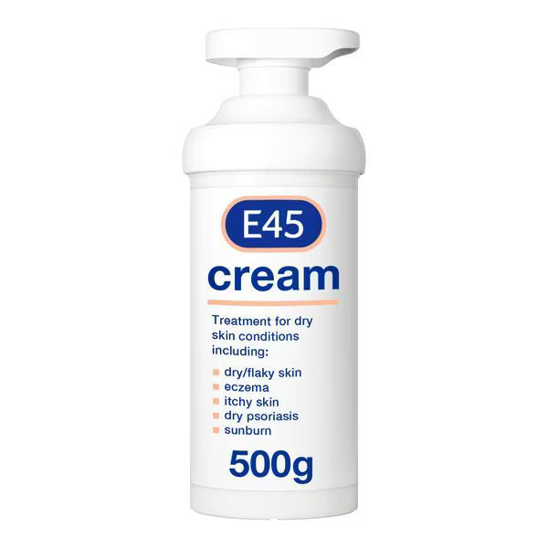 E45 Cream Pump Dispenser Dermatological for Dry and Condition Skin
