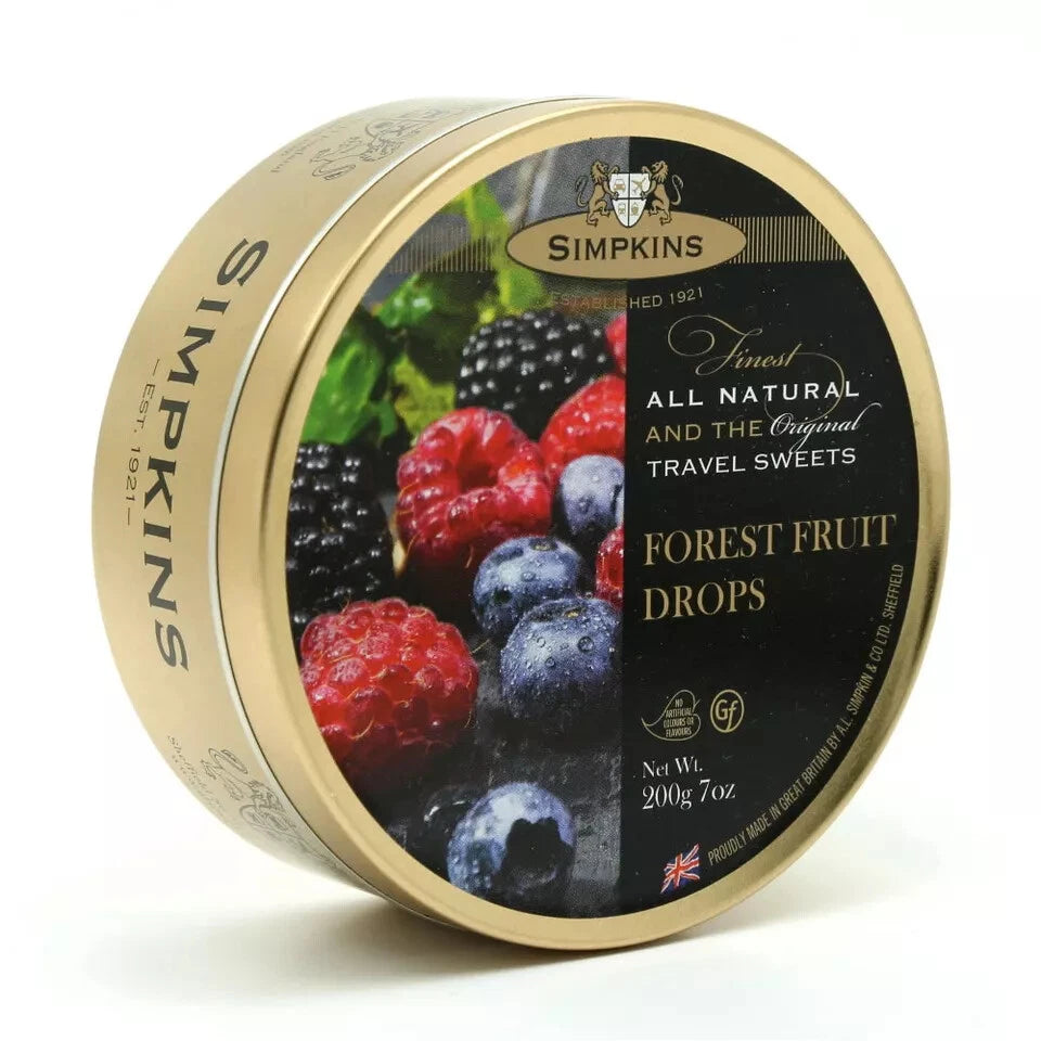 simpkins tin mixed fruit sweets 200g