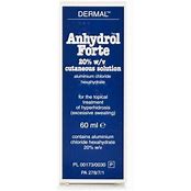 Anhydrol Forte Roll-On 20% W/V cutaneous solution bottle, 60ml, with applicator roller and label showing product details