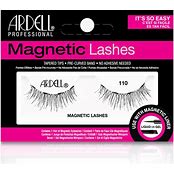 Ardell Magnetic Lash 110 false eyelashes with magnetic strips, featuring natural-style black lash fibers for a dramatic eye look.