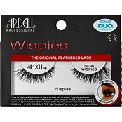 Ardell Demi Wispies black false eyelashes with layered, wispy design for a natural, fluttery look.