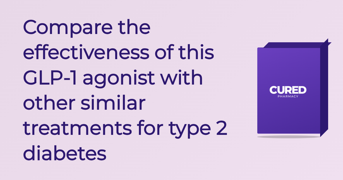 Compare the effectiveness of this GLP-1 agonist with other similar treatments for type 2 diabetes