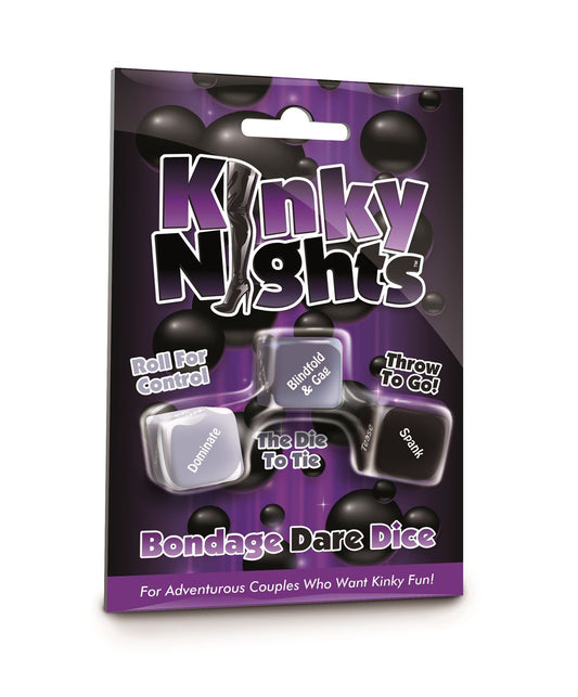 Kinky Nights Dare Dice by Creative Conceptions LTD, featuring black and red dice with playful, provocative designs for adult fun.