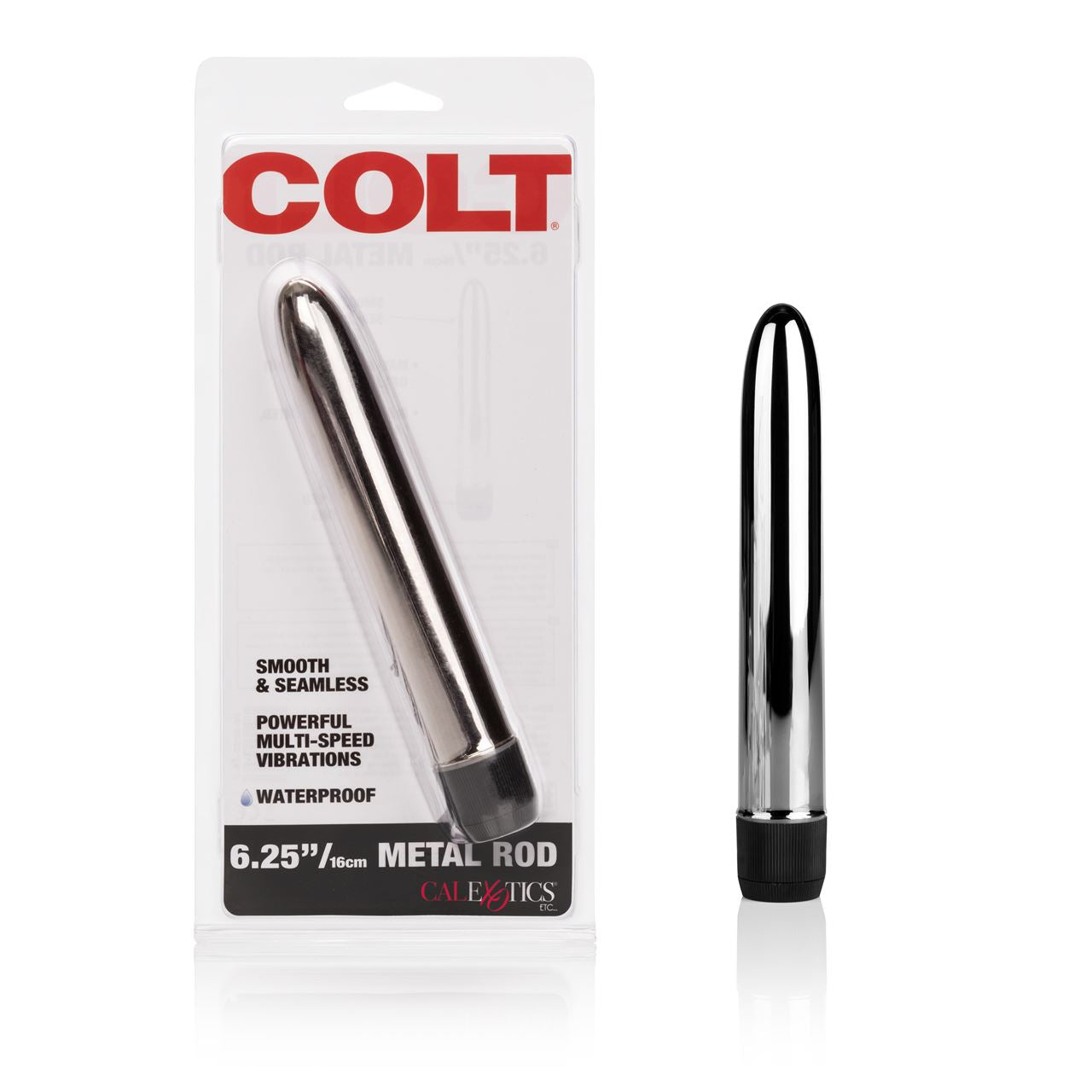 Silver COLT 6.25-inch metal rod showing a smooth, cylindrical shape with a shiny metallic finish.