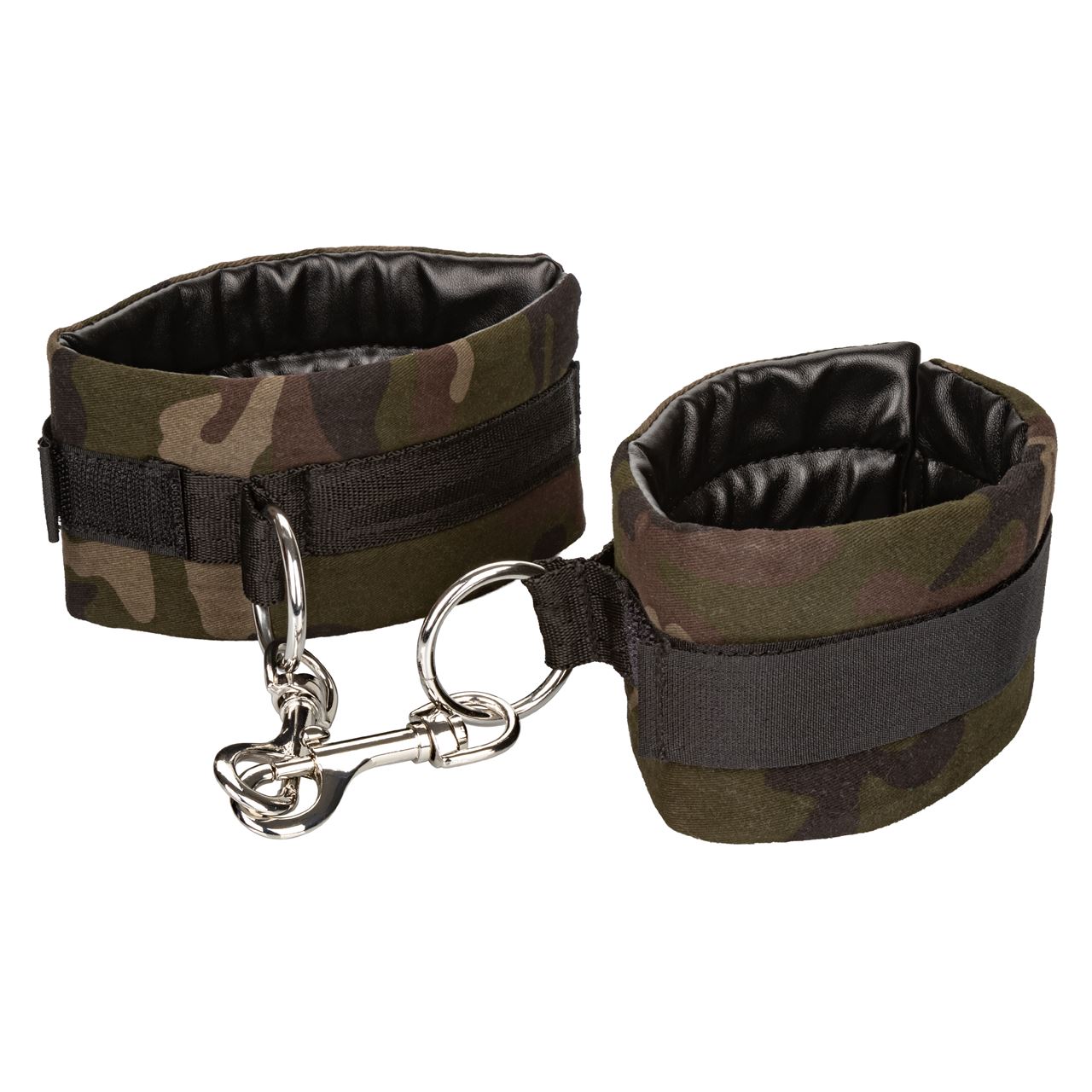 COLT Camo Universal Cuffs showing camouflage fabric with adjustable straps and buckles for versatile use.