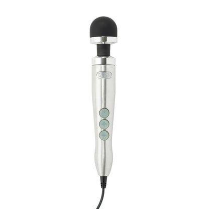 Doxy Die Cast 3 Satin brushed metal finish, showing the sleek, metallic surface of this premium adult pleasure device.