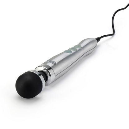 Doxy Die Cast 3 Satin brushed metal vibrator with sleek metallic finish, showcasing its modern, compact design and smooth surface.