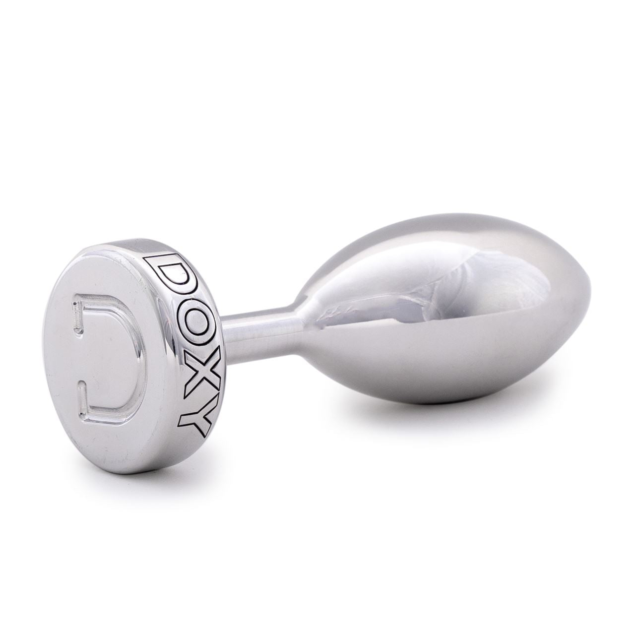 Doxy Smooth Butt Plug in black with rounded tip and flared base, made of smooth, body-safe material for comfortable use.