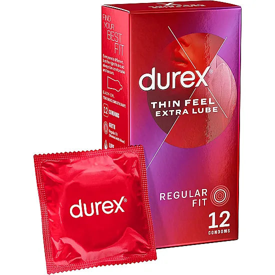 Durex Thin Feel Extra Lubricated - 12 Condoms