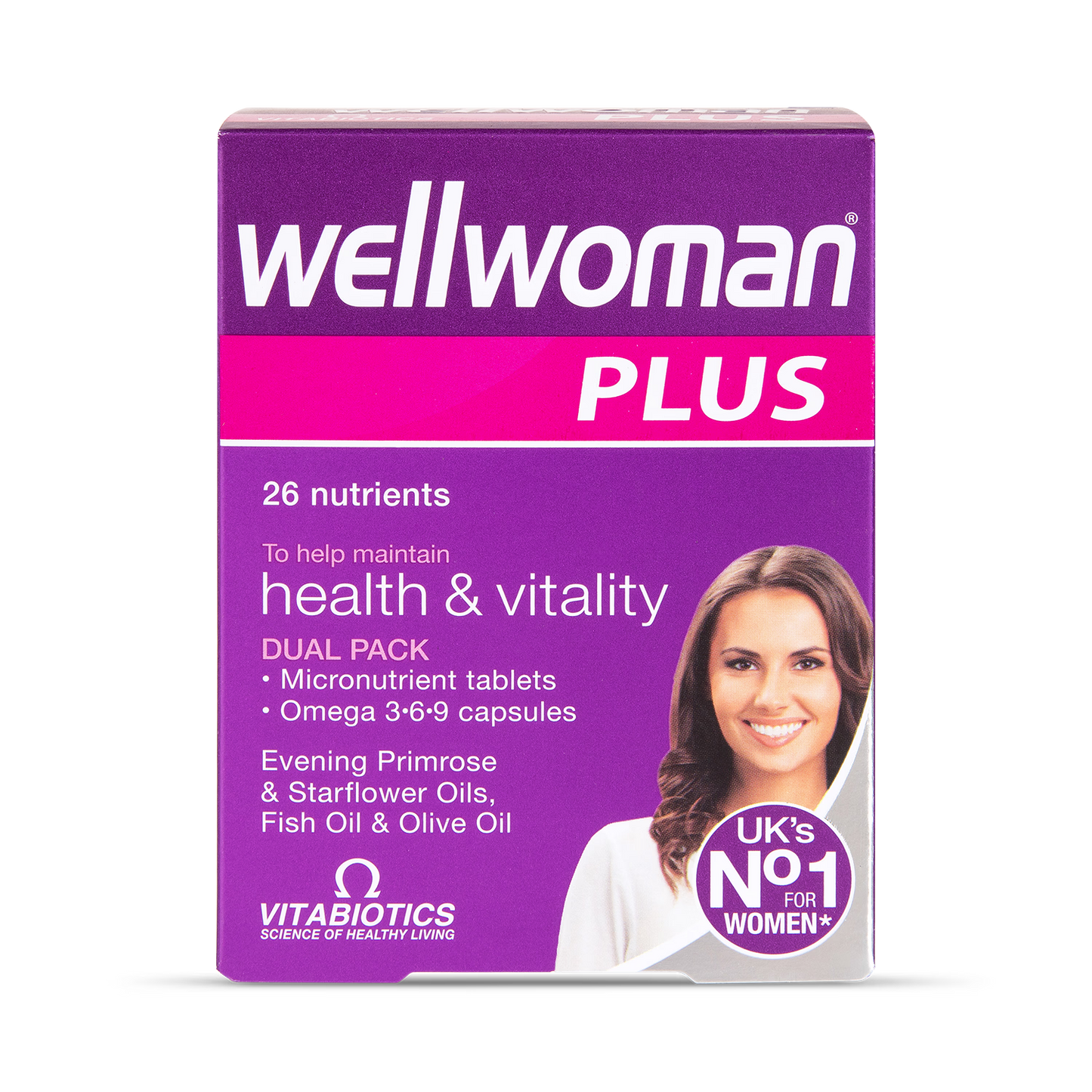 WellWoman Plus 3.6.9 supplement bottle by My Store, featuring the label and cap, designed for women's health support.