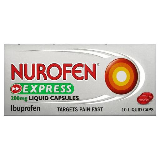 Nurofen Express 200mg Liquid Capsules - 10 Liquid Capsules