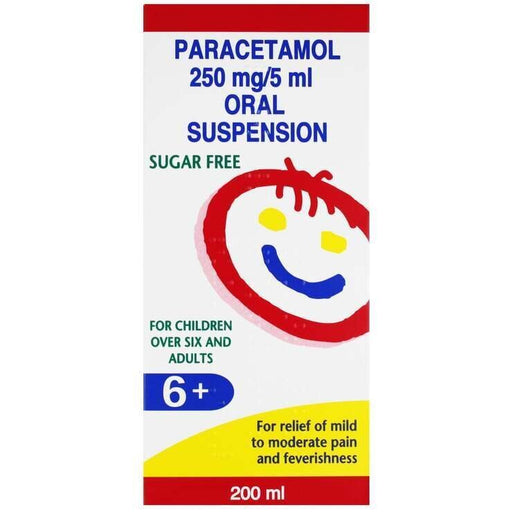 Paracetamol 250mg/5ml Oral Suspension orange flavour SF (200ml)