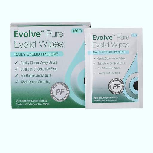 Evolve Eyelid Cleansing Wipes-20 Wipes