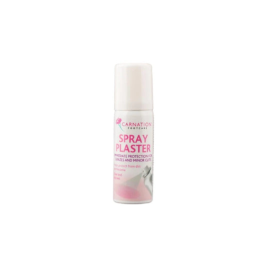 CuredPharmacy Carnation Spray on Plaster 50ml bottle with detailed label, used for medicinal or cosmetic purposes.
