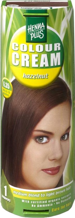 Hennaplus colour cream range Hazelnut 100g