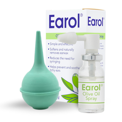 Ear Wax Removal Spray and Ear Washing Bulb 