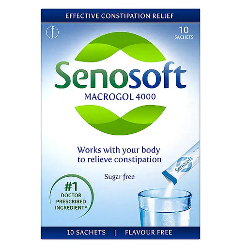 Senosoft Constipation Relief Macrogol 4000 - Osmotic Laxatives - 10 Sachets