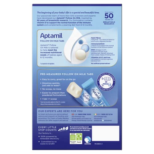 Aptamil Pre-measured Tabs 2 Follow On Milk 6-12 Months - Convenient Nutrition for Growing Infants