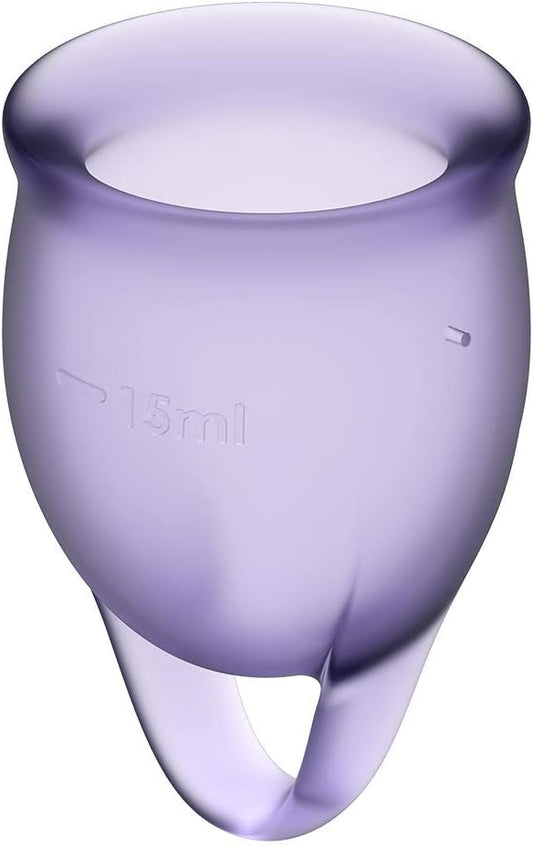 Satisfyer Feel Confident Menstrual Cup Set of 2 (Purple/Mauve)