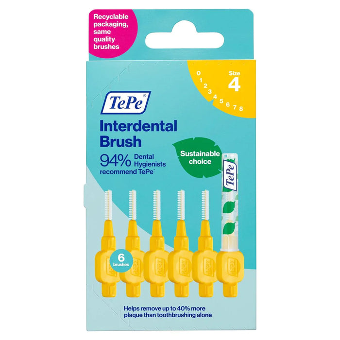 TePe Interdental Brush 0.7mm Size 4 Yellow