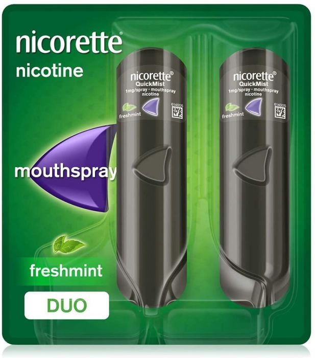 Nicorette Quickmist 1mg Freshmint Mouthspray 8 Week Bundle