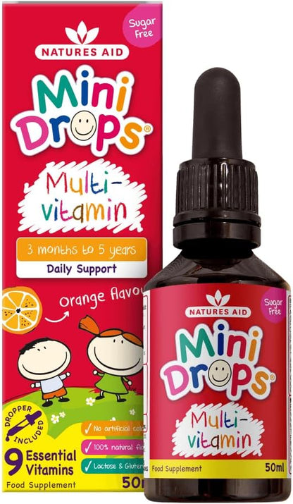 Natures Aid Children's Multi-vitamin Mini Drops 50ml