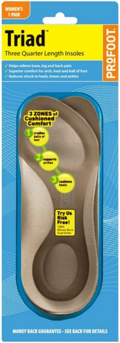 Profoot Triad Three Quarter Length 3/4 Insoles (Women's)