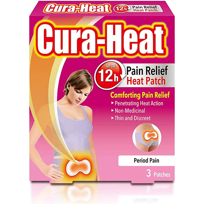 Cura Heat Period Pain Relief - 3 Patches