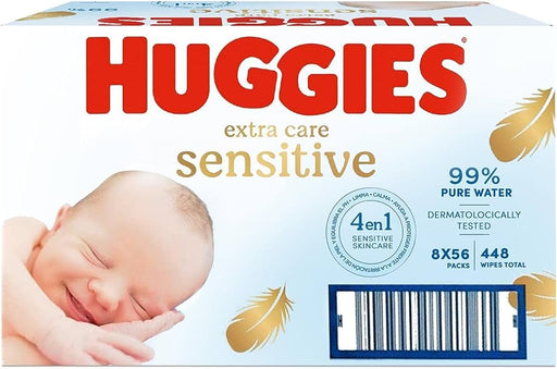 Huggies Extra Care Pure Baby Wipes 56