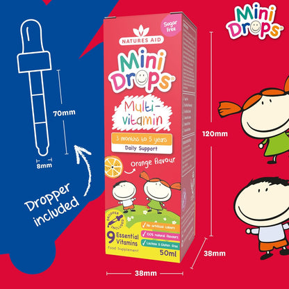 Natures Aid Children's Multi-vitamin Mini Drops 50ml