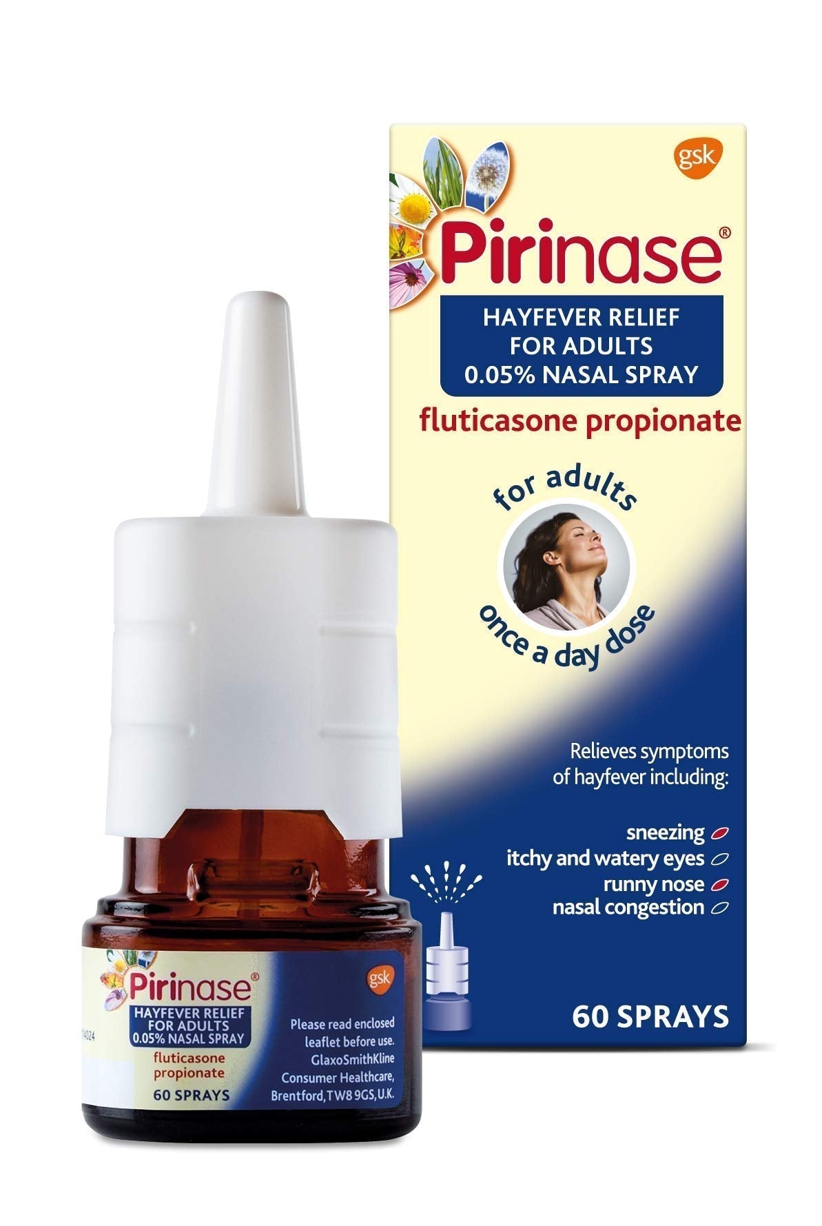 Pirinase Hayfever Nasal Spray 60 Sprays x3 Pack