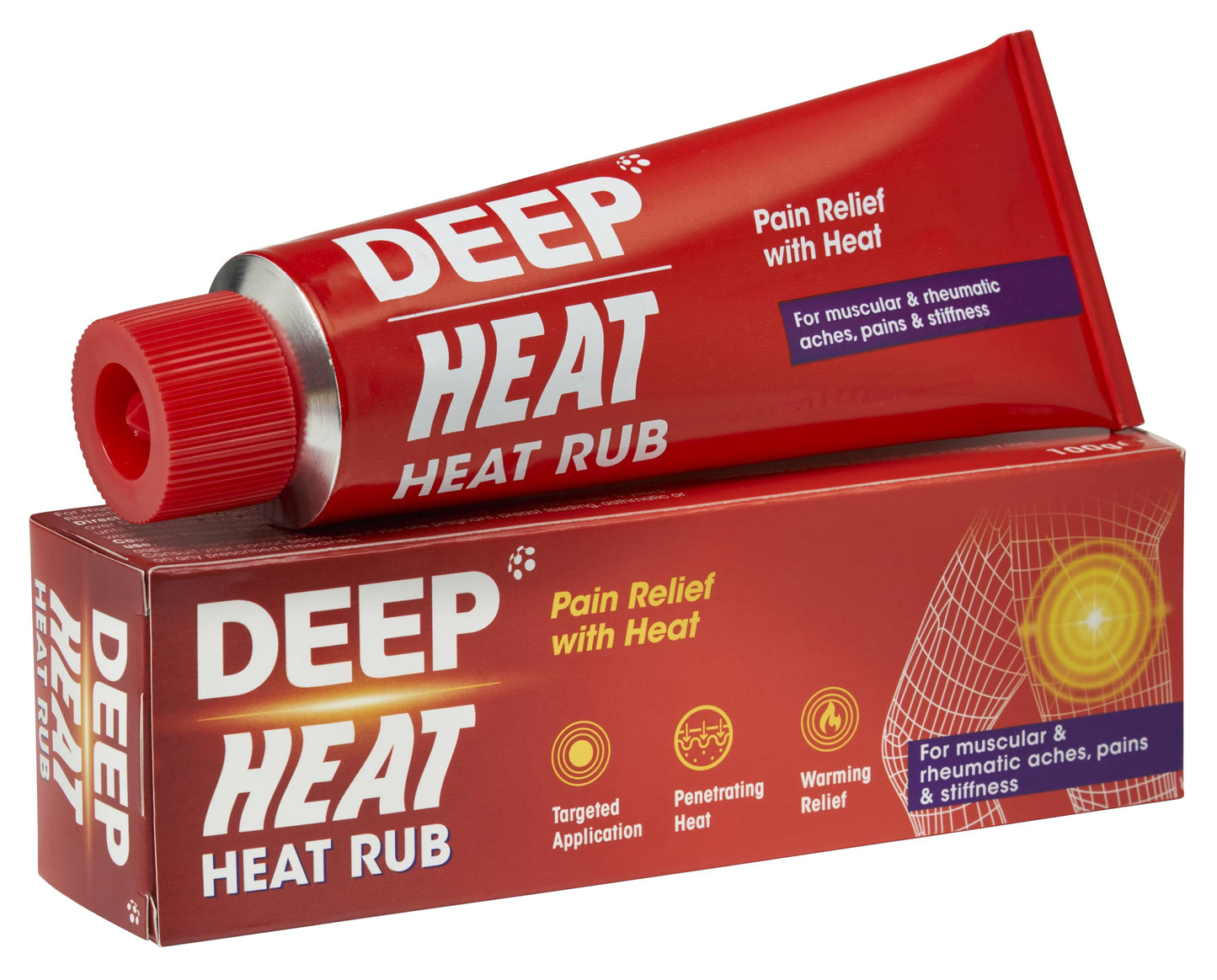 Deep Heat Heat Rub Pain Relief Cream 100g