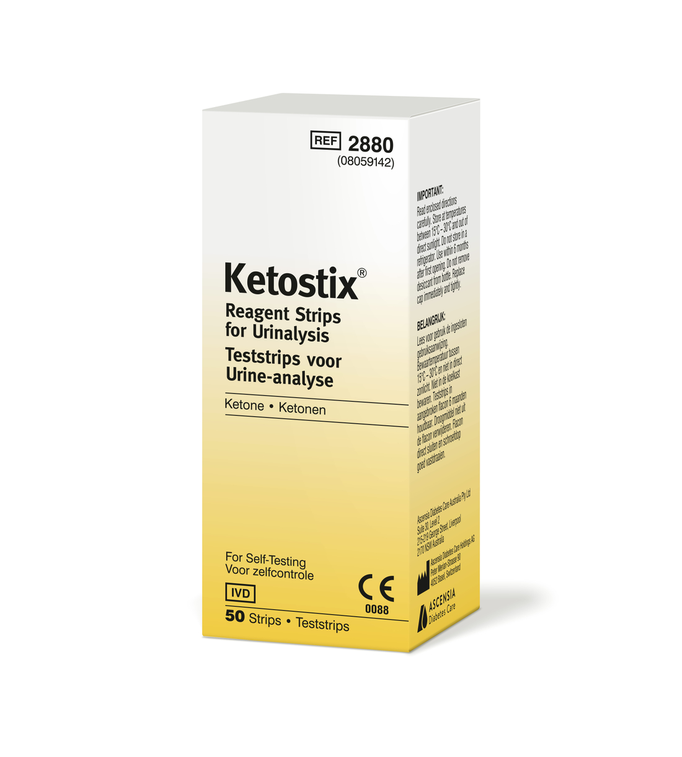 Ketostix Reagent Strips for Ketone Urinalysis - 50 Test Strips